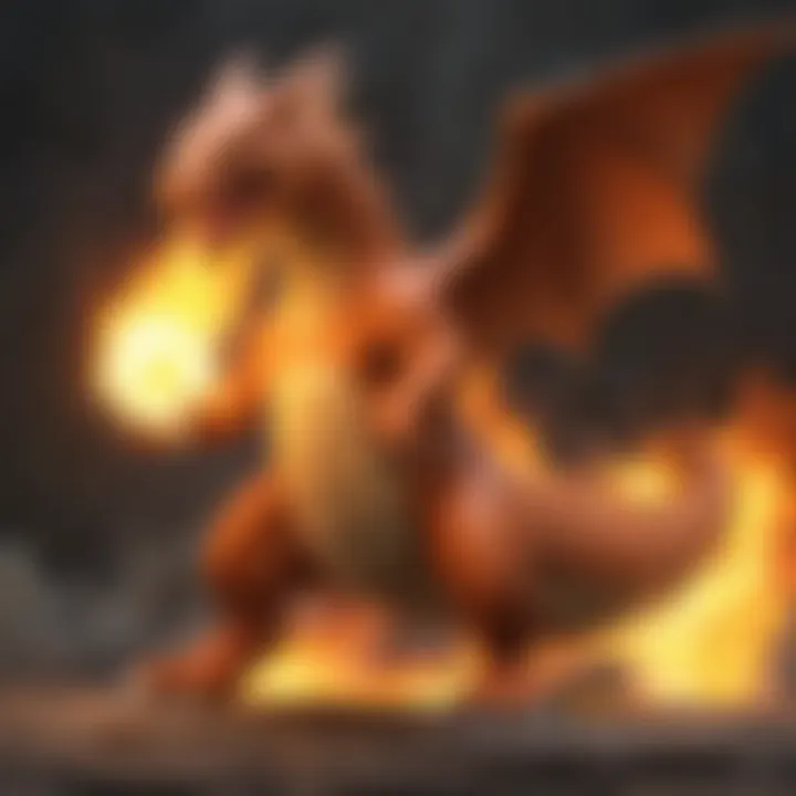 Charizard showcasing its Flamethrower Ability