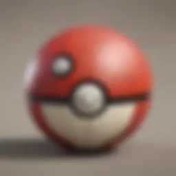 Artistic representation of a mini Pokeball in a cosmic setting