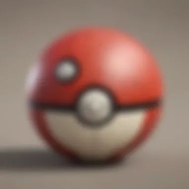 Artistic representation of a mini Pokeball in a cosmic setting