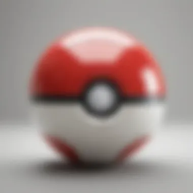 Sleek and modern mini Pokeball design in a futuristic environment