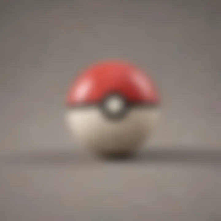 Elegant mini Pokeballs displayed in an ornate museum setting