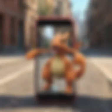 Augmented Reality in Pokemon Go Illustration showcasing augmented reality features in Pokemon Go