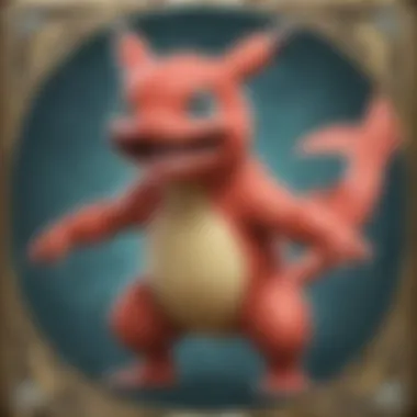 A detailed close-up of a rare Pokemon card showing its unique features.