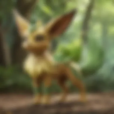 Screen showing Leafeon in Pokémon Go