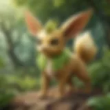 Leafeon in a lush green environment