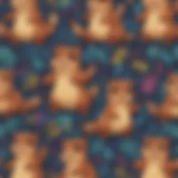 Detailed view of OtterTex printed canvas fabric showcasing vibrant colors and patterns