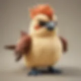Exquisite Pidgeot Plush Displayed on Elegant Shelf