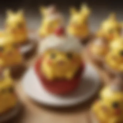 Pokemon-themed Cupcake Display