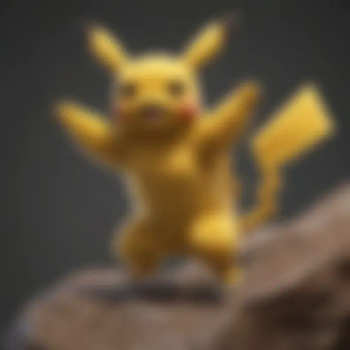 Pikachu evolving into a more advanced form