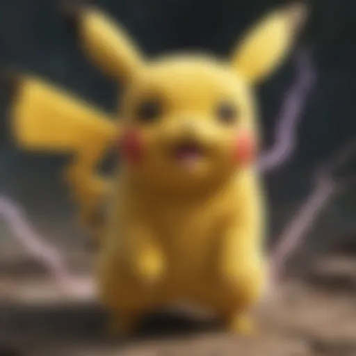 Electric Pokemon with lightning bolts, symbolizing Pikachu's power