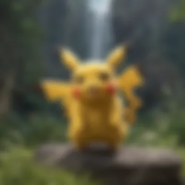 Pikachu surrounded by various elemental symbols, highlighting its versatility