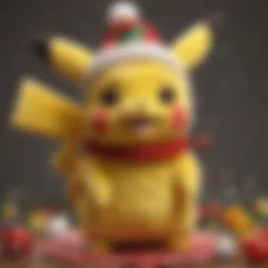 Illustration of Pikachu in a festive celebration setting