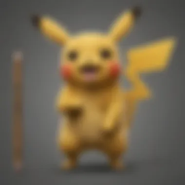 Illustration of Pikachu pencil design intricacies