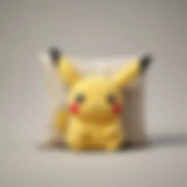 Elegant Pikachu Plush Pillow Display