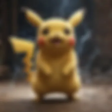 Pikachu showcasing its electric powers in a captivating scene.