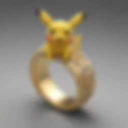 Elegant Pikachu wedding band showcasing intricate design