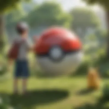 Poké Ball Plus in action while catching Pokémon in Pokémon GO