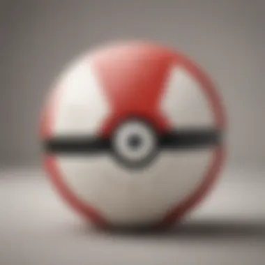 A close-up of the texture and design of a Pokeball stress ball