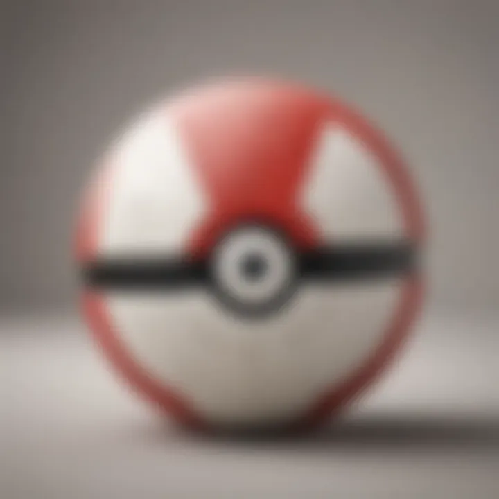 A close-up of the texture and design of a Pokeball stress ball