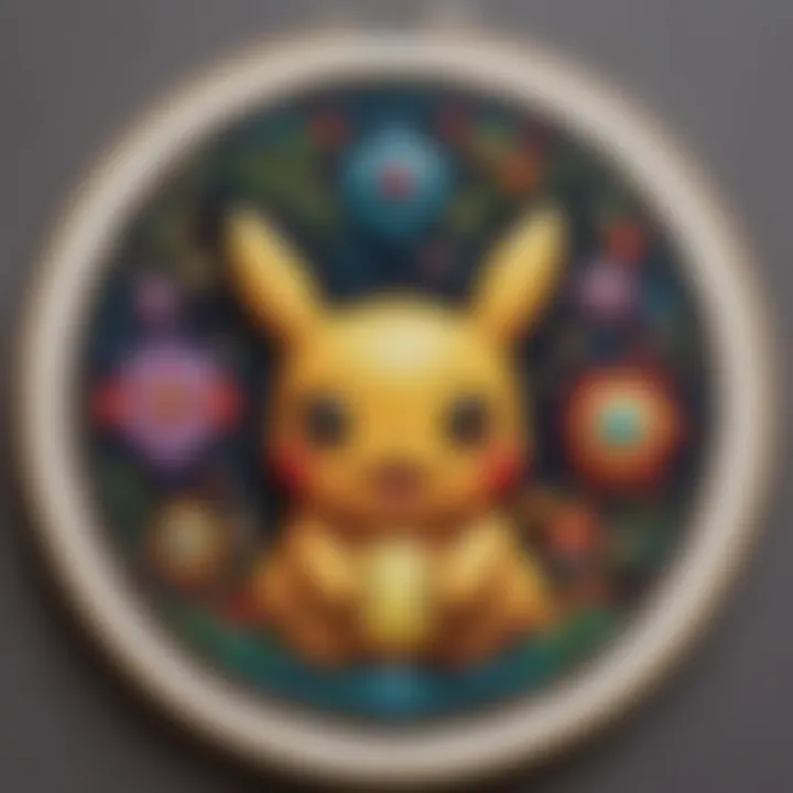 Colorful Pokemon-themed cross-stitch masterpiece