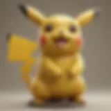 Crafted Pikachu sculpture on PokeCrafts