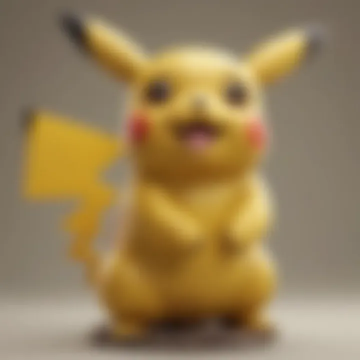 Crafted Pikachu sculpture on PokeCrafts