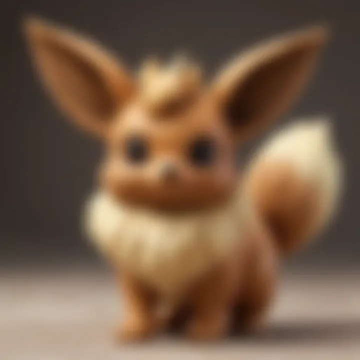 Innovative artwork capturing the evolution of Eevee into its various forms