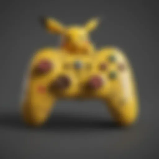 Artistic representation of a Pikachu-themed gaming controller