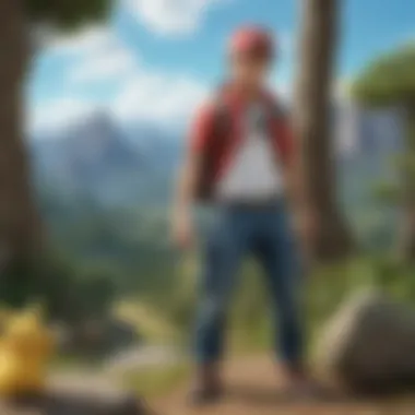 Virtual Adventure with Pokemon Trainer Pokemon Trainer Exploring Virtual World