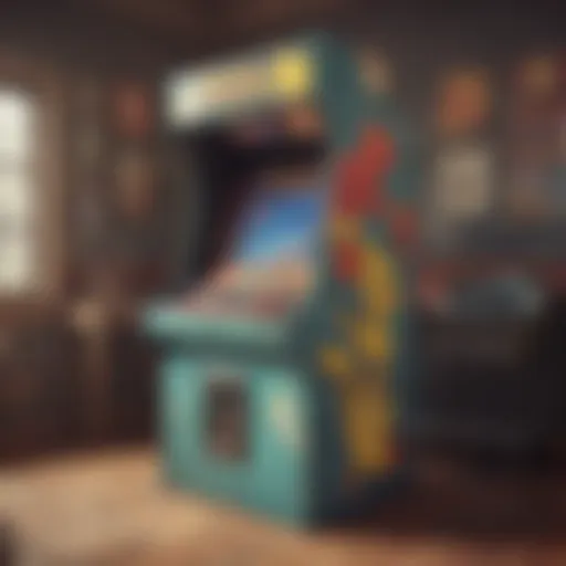 A vintage Pokemon arcade machine showcasing classic artwork