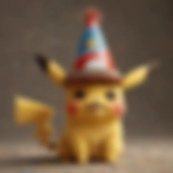 Pokemon birthday hat with Pikachu design