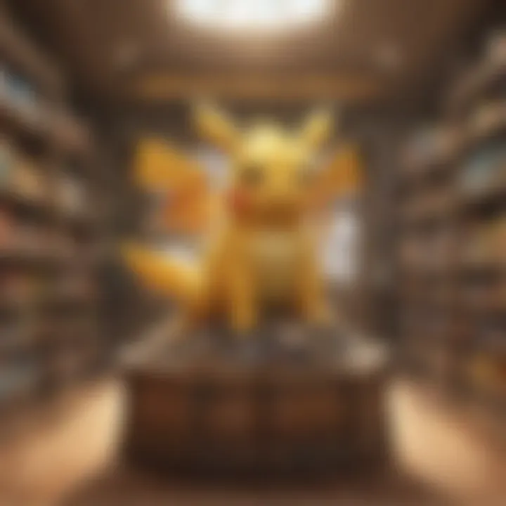 Creative depiction of a Pokemon Center Box overflowing with rare Pokemon merchandise