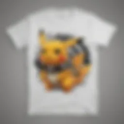 A stylish Pokemon-themed t-shirt featuring vibrant colors and intricate design