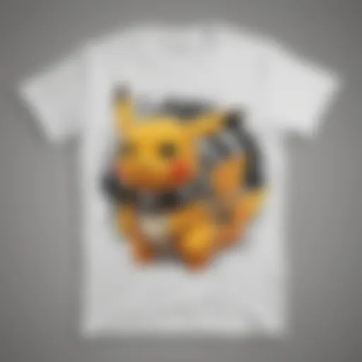 A stylish Pokemon-themed t-shirt featuring vibrant colors and intricate design