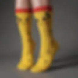 Colorful Pokemon dress socks with Pikachu design