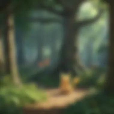 Mysterious Pokemon Forest Scene