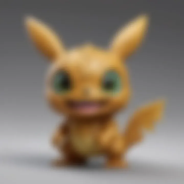 A close-up view of a rare Pokémon Funko Pop, emphasizing its details