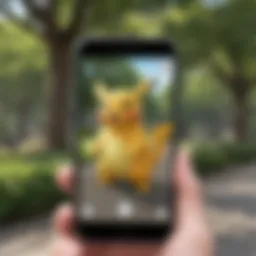 Smartphone displaying Pokémon Go interface