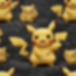 Pokemon Minky Fabric in Pikachu Design