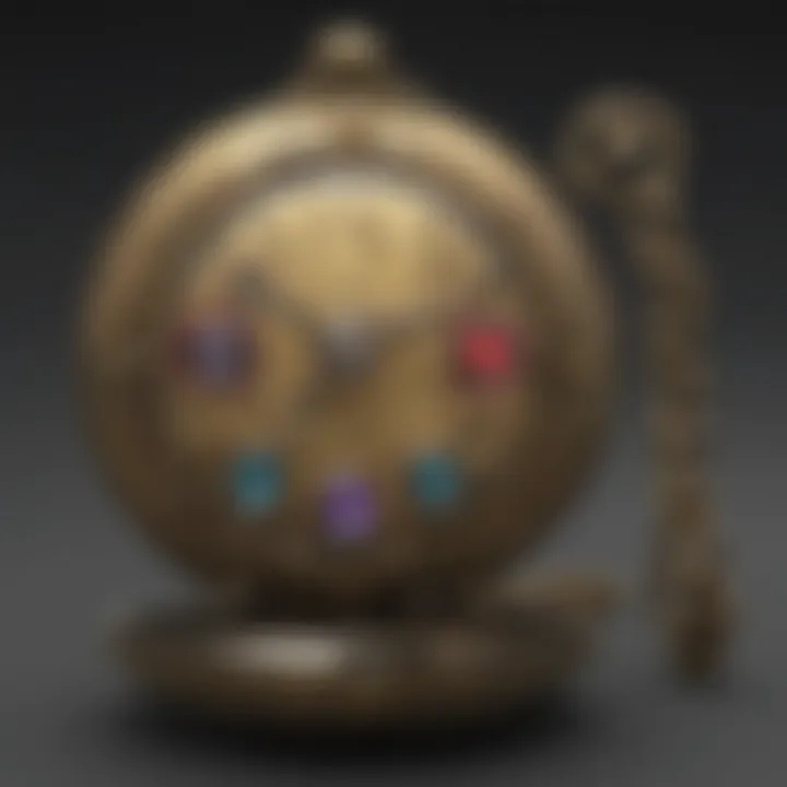 Concept art depicting the Pokémon Pocket Watch in a gameplay scenario.