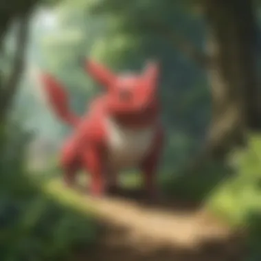 Trainer's Encounter with Wild Pokémon A trainer encountering a wild Pokémon