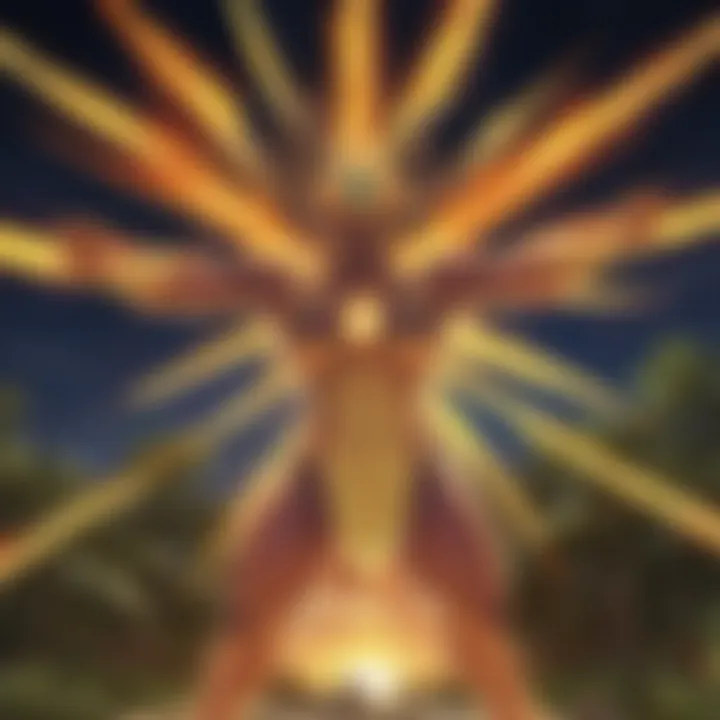 An artistic representation of unique features in Pokémon Ultra Sun, showcasing exclusive content and gameplay elements.