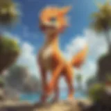 A vibrant scene showcasing the world of Pokémon Ultra Sun with lush landscapes and diverse Pokémon.