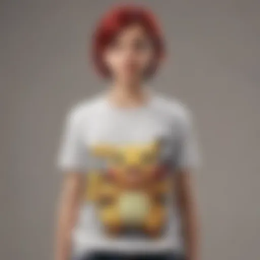 Artistic representation of a shirt with a portrait of a woman