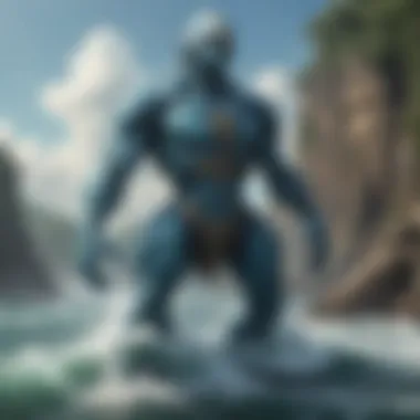 Sentinel of the Waters Sentinel Pokemon standing watch over a mystical lake