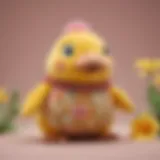 Psyduck Plush Toy with Floral Design