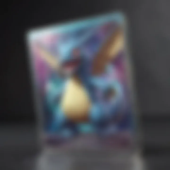 Illustration of a rare holographic Pokemon card from the 25th-anniversary box