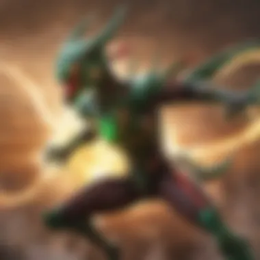 Rayquaza VMAX unleashing powerful energy blasts