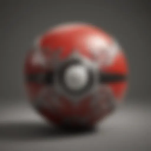 A futuristic Pokeball design with intricate patterns