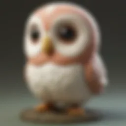 Rowlet figure showcasing its unique design elements